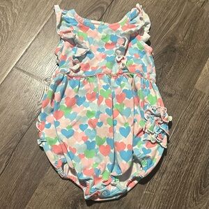 Ruffle Butts Heart Baby Romper 18-24m